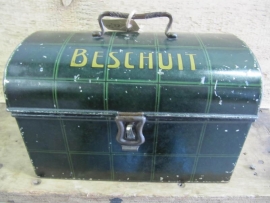 Old biscuit tin drum