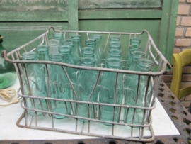 Galvanized crate with milk bottles 0,5 liter