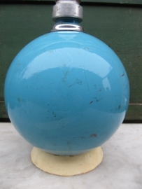 Old beautiful bulbous blue seltzer bottle