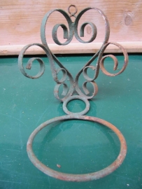 Nice French wrought iron flower pot rack for the corner.