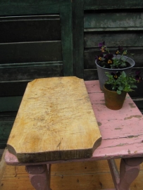 Old wooden cutting board thick rectangular