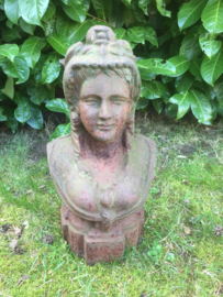 Brocant cast iron image of woman