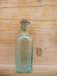 Small square bottle with cork,
