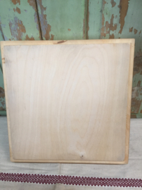 Vintage houten bakje met 2 vaksverdeling