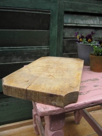 Old wooden cutting board thick rectangular