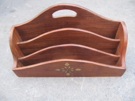 Old letter tray of rosewood