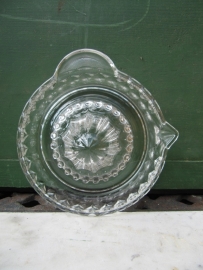 Brocante grote glazen citruspers