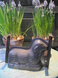 Antique French baking mold lamb