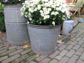 Zinken grote emmer met handvaten