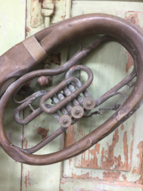 Oude koperen tuba Stowasser