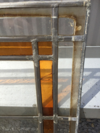 Antiek glas in lood raam