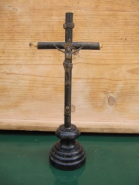 French nice old beautiful wooden crucifix