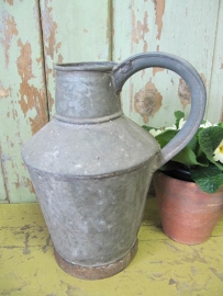 Brocante zinc jug with nice details