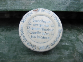 Oud Franse rond blikje Kalmine