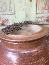 Antieke Franse grote aardewerk pot