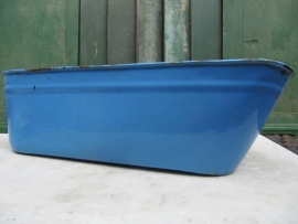 Enamel beautiful long blue bin