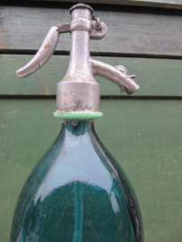 Oude spuitfles groen/blauw