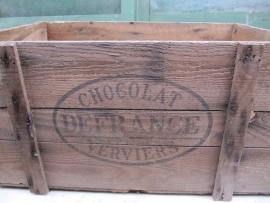 Franse oude chocolade kist