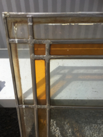 Antiek glas in lood raam