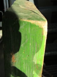 Oud dik houten blad
