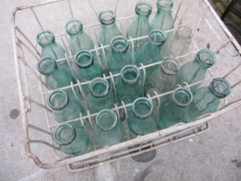 Galvanized crate with milk bottles 0,5 liter