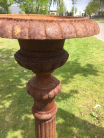 Old high cast iron candlestick