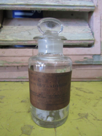 Antique French bottle with label