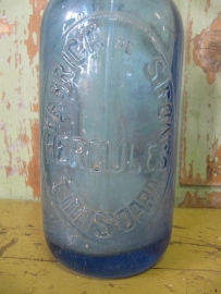 Antique blue Seltzer bottle
