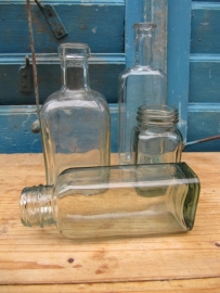 Old rectangular and flat vials 4 pieces