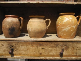Old Hungarian pottery pot 22 cm high.