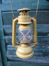Old oil lantern mustard yellow