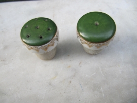 Very nice old porcelain salt and pepper couple