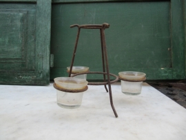 Brocante rack with Tea Light Holders