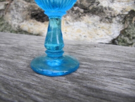 Antiek Frans blauw cocktail glas