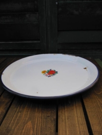 Groot emaille dienblad
