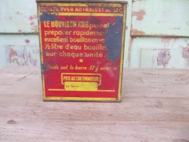 Frans oud blik van bouillon KUB