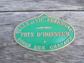 Leuk Frans metalen medaille bordje