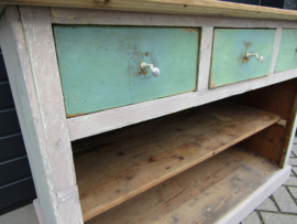 Brocante toonbank  met 3 lades