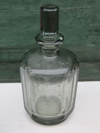 Brocante glass jar bottle with 10 facets