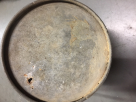 Brocante zinken graan emmer met deksel
