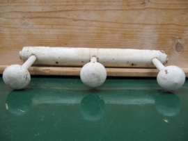 Frans brocante witte houten kapstok