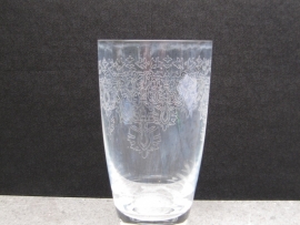 Engraved water glass