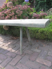 Super firm simple green wooden bench