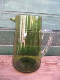 Green glass jug (Art Deco)