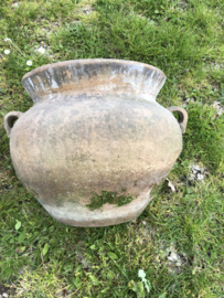 Set van 2 brocante terra cotta potten