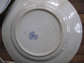 Flat plate Maestrichts pottery series Nemone set of 7 pieces