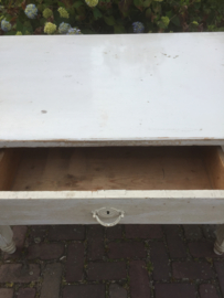 Brocant houten tafel in wit