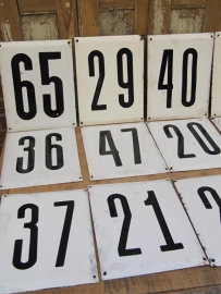 Large enamal number plates