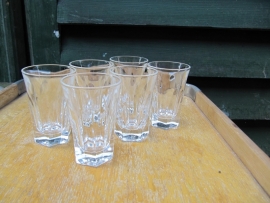 French brocante shot glasses set of 6 pieces
