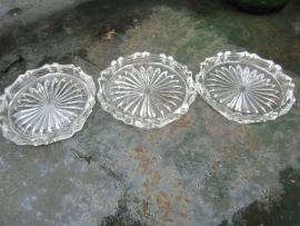 Brocante glass coasters 4 pieces